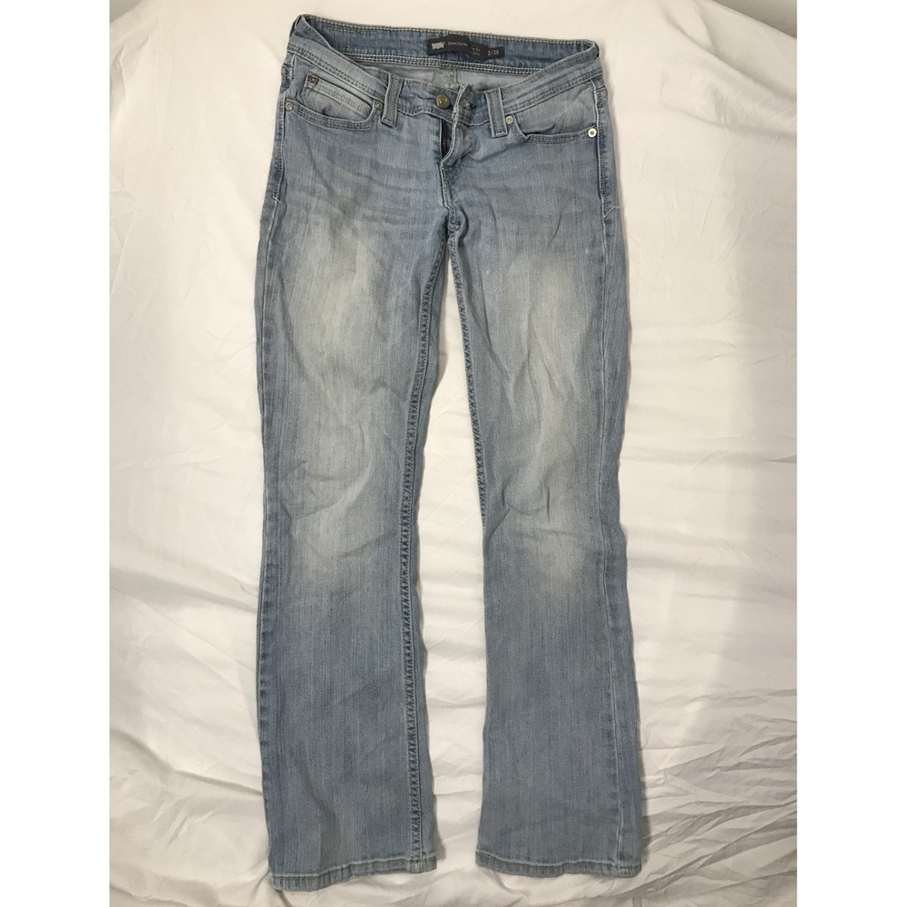 Levi's Demi Curve Low Rise Slim Skinny Girls‎ Light Wash Blue Jeans 3/26